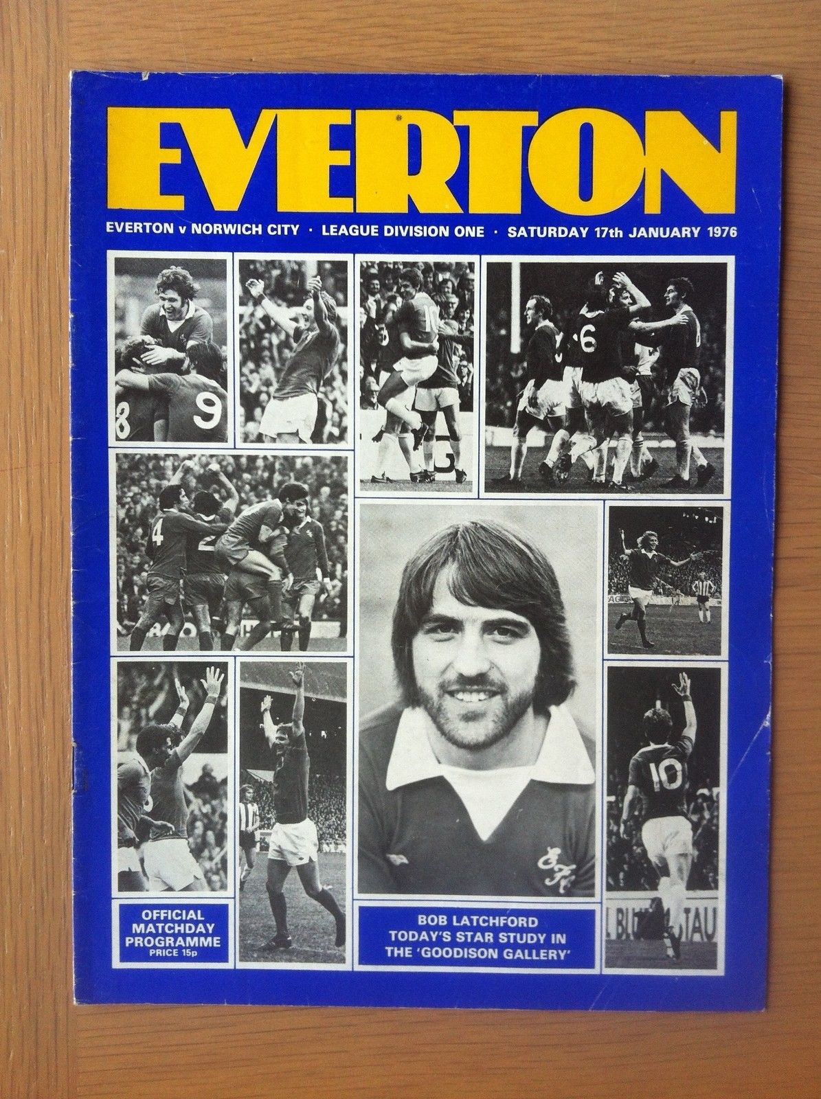 English Football Program: Everton vs. Norwich City (January 17, 1976)