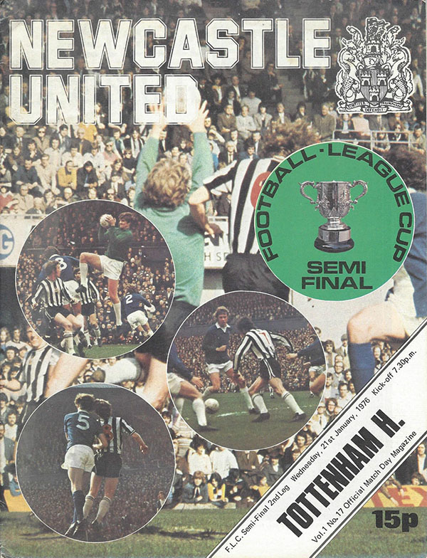 English Football Program: Newcastle United vs. Tottenham Hotspur (January 21, 1976)