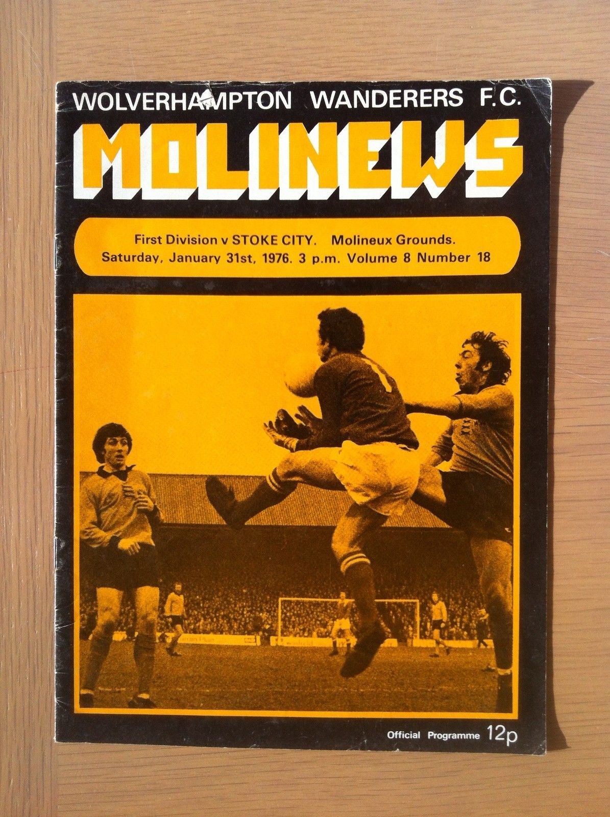 English Football Program: Wolverhampton Wanderers vs. Stoke City (January 31, 1976)