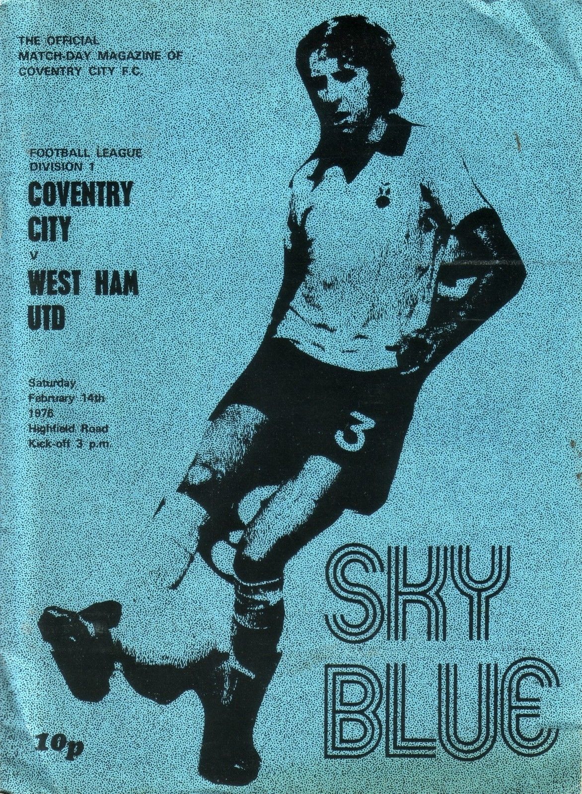 English Football Program: Coventry City vs. West Ham United (February 14, 1976)