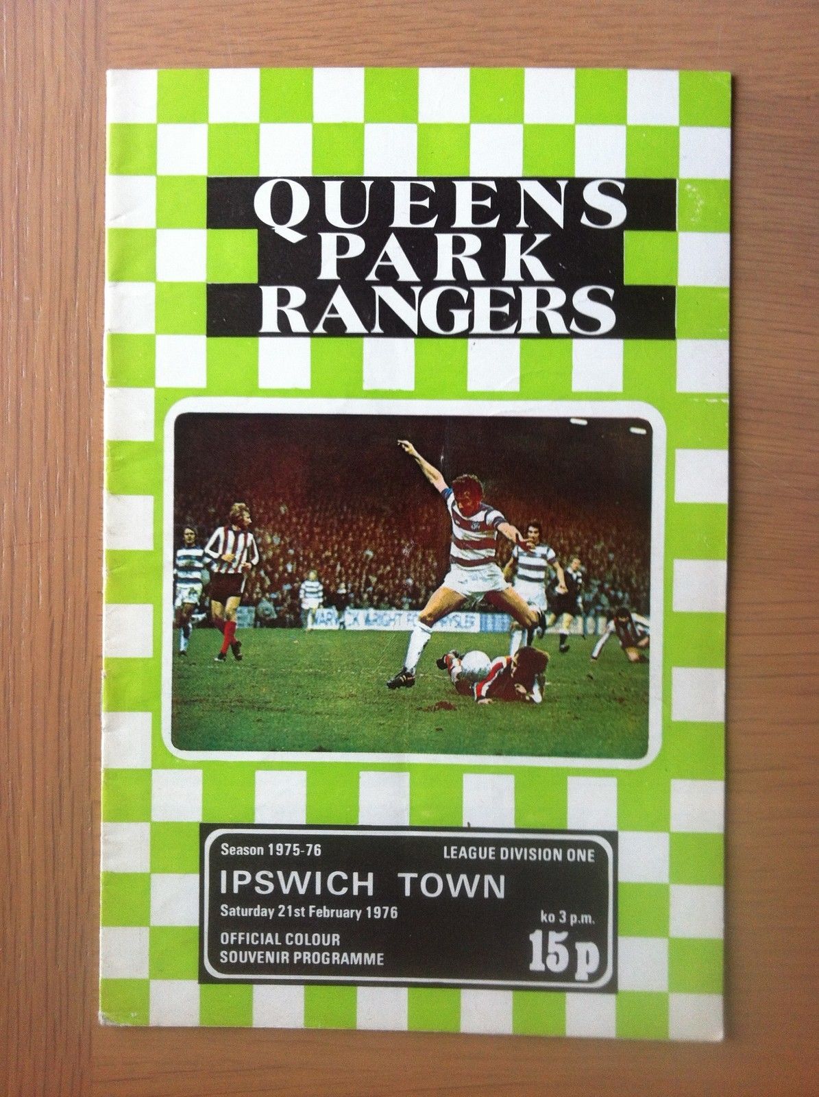 English Football Program: Queens Park Rangers vs. Ipswich Town (February 21, 1976)