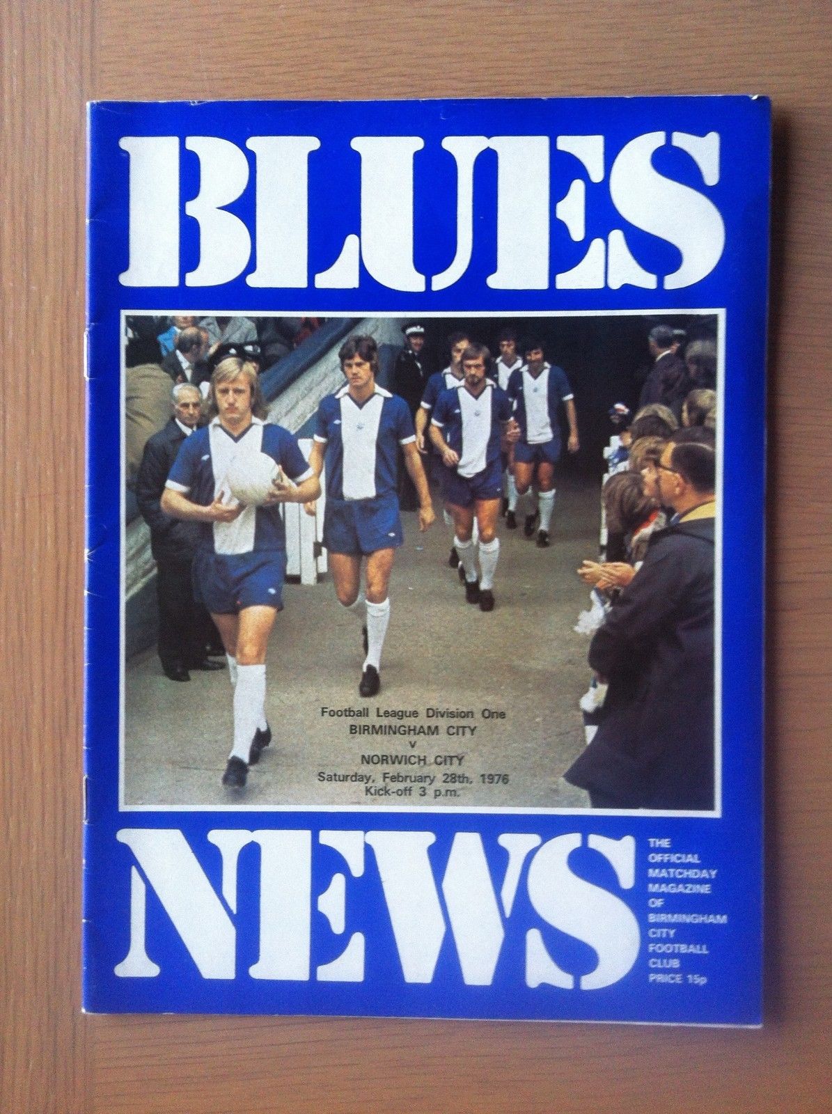 English Football Program: Birmingham City vs. Norwich City (February 28, 1976)