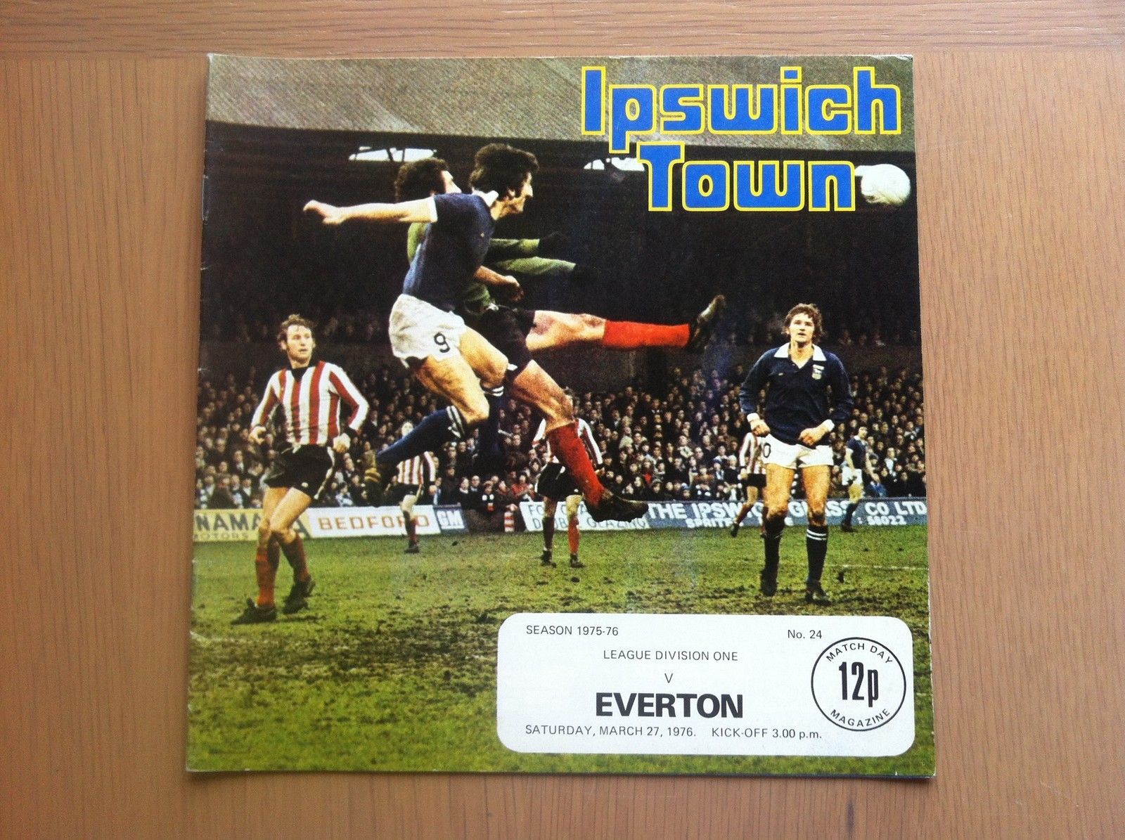 English Football Program: Ipswich Town vs. Everton (March 27, 1976)