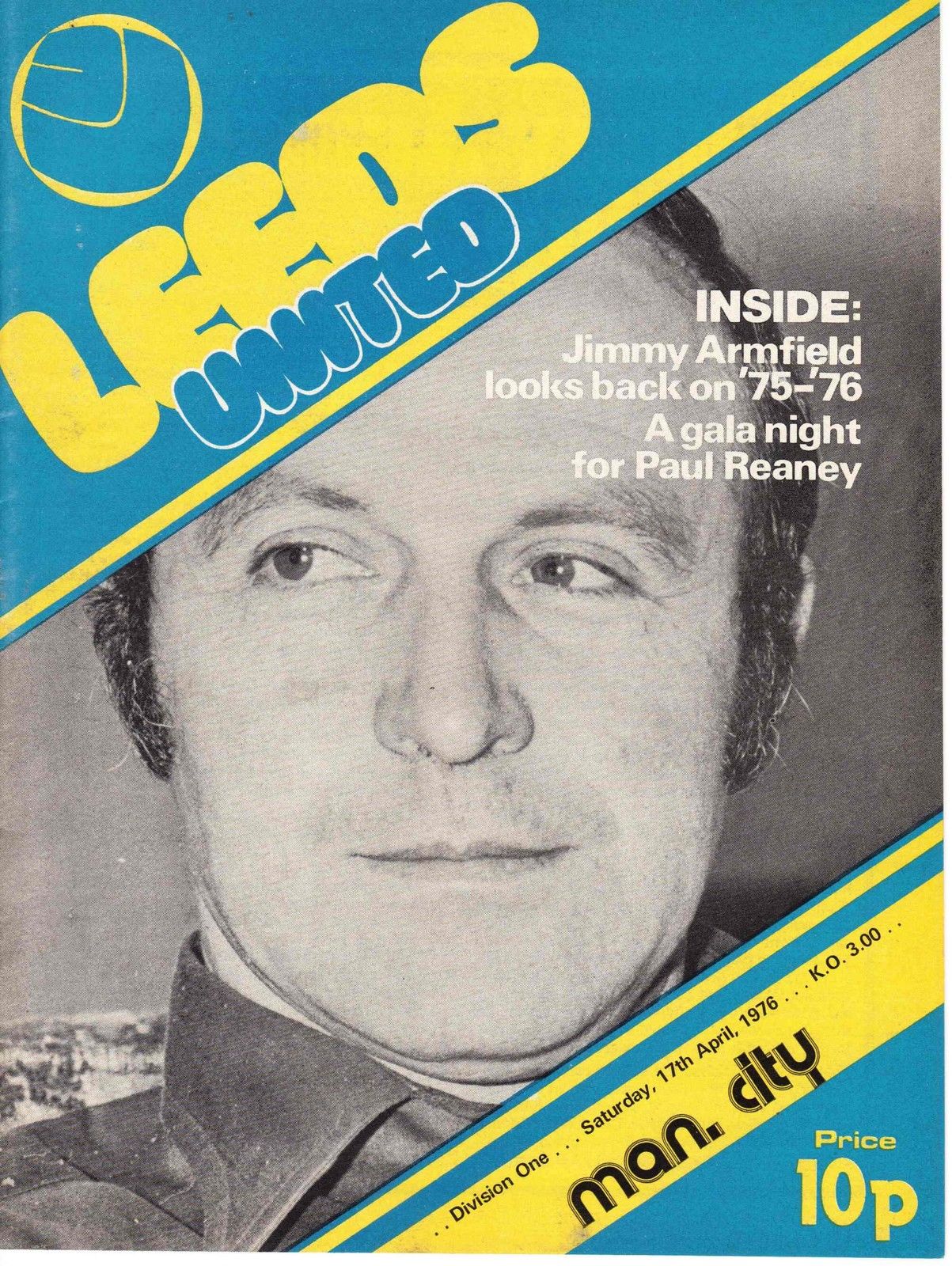 English Football Program: Leeds United vs. Manchester City (April 17, 1976)