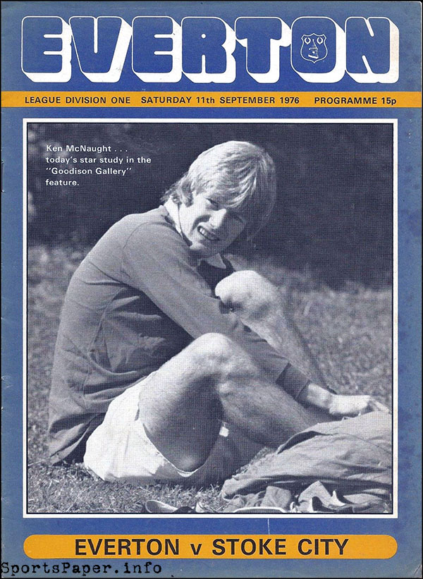 English Football Program: Everton vs. Stoke City (September 11, 1976)