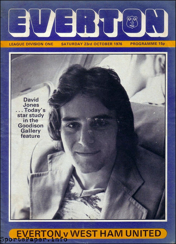 English Football Program: Everton vs. West Ham United (October 23, 1976)