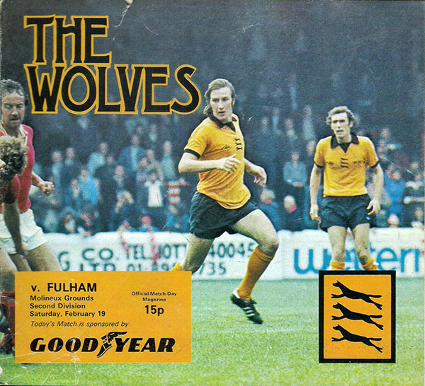 English Football Program: Wolverhampton Wanderers vs. Fulham (February 19, 1977)