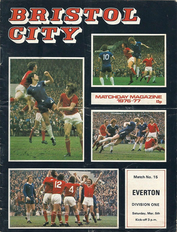 English Football Program: Bristol City vs. Everton (March 5, 1977)