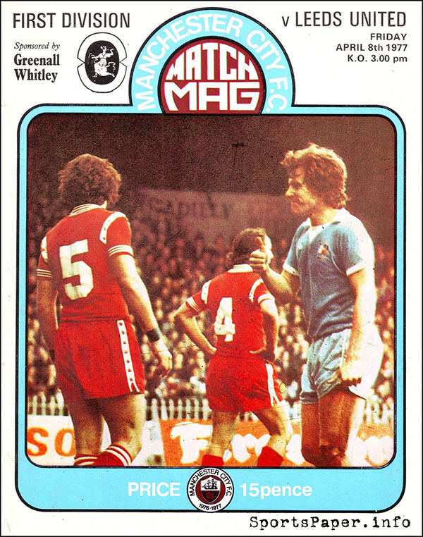 English Football Program: Manchester City vs. Leeds United (April 8, 1977)