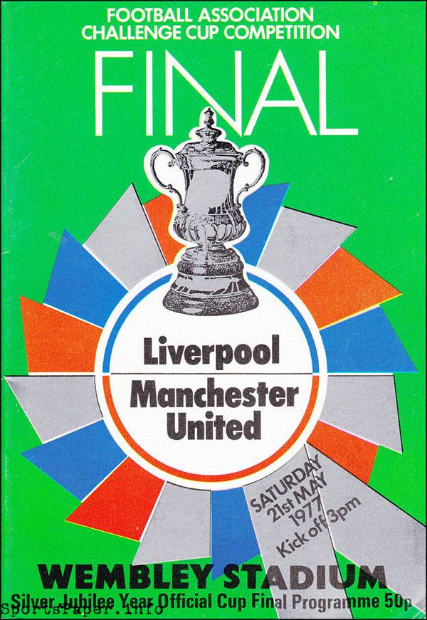 English Football Program: Liverpool vs. Manchester United (May 21, 1977)