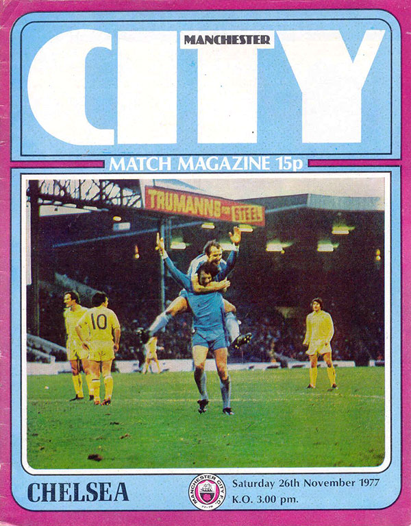 English Football Program: Manchester City vs. Chelsea (November 26, 1977)
