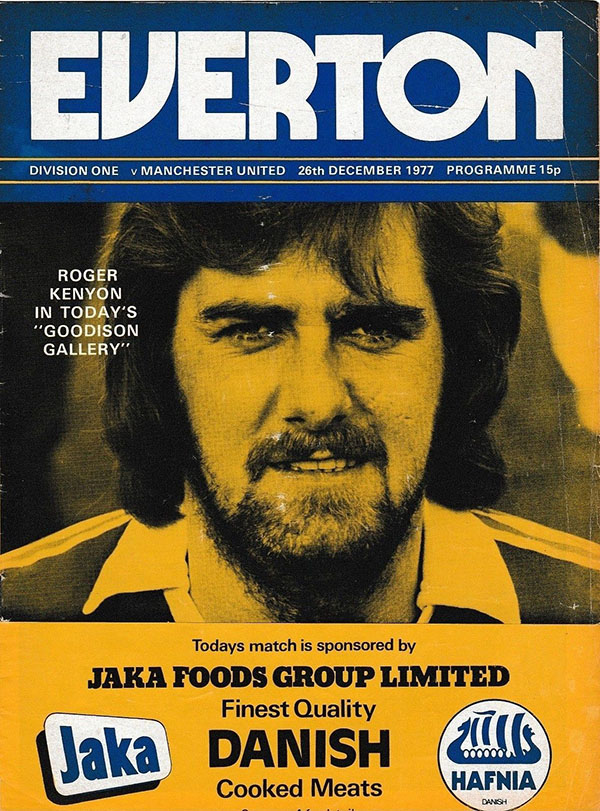 English Football Program: Everton vs. Manchester United (December 26, 1977)