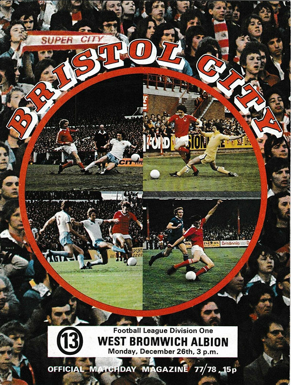 English Football Program: Bristol City vs. West Bromwich Albion (December 26, 1977)