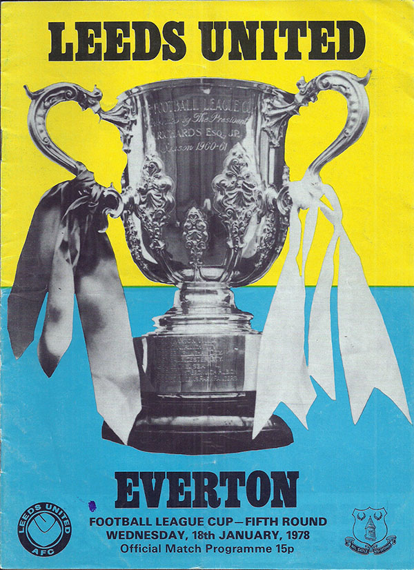 English Football Program: Leeds United vs. Everton (January 18, 1978)