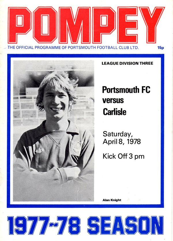 English Football Program: Portsmouth vs. Carlisle United (April 8, 1978)