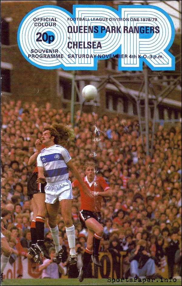 English Football Program: Queens Park Rangers vs. Chelsea (November 4, 1978)