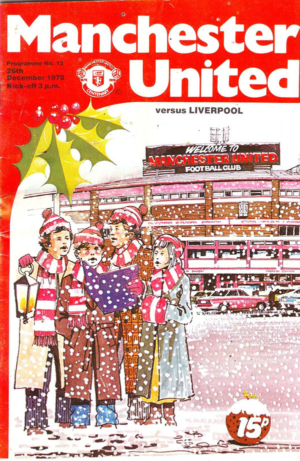 English Football Program: Manchester United vs. Liverpool (December 26, 1978)