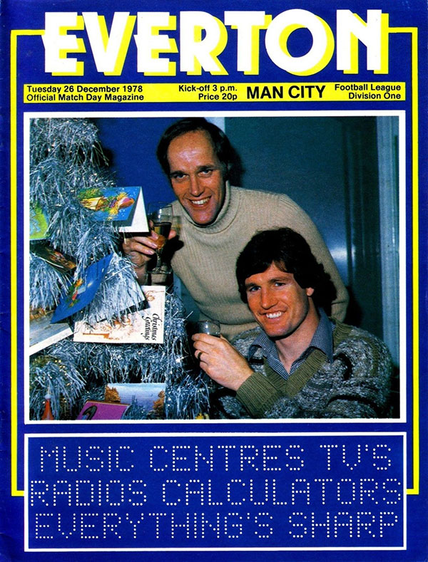 English Football Program: Everton vs. Manchester City (December 26, 1978)
