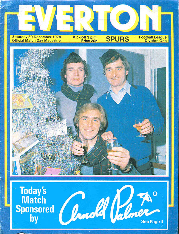 English Football Program: Everton vs. Tottenham Hotspur (December 30, 1978)
