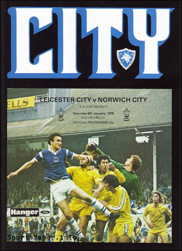 English Football Program: Leicester City vs. Norwich City (January 6, 1979)