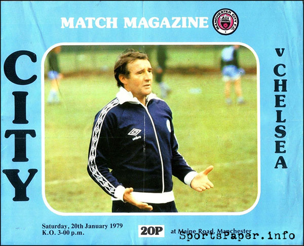 English Football Program: Manchester City vs. Chelsea (January 20, 1979)
