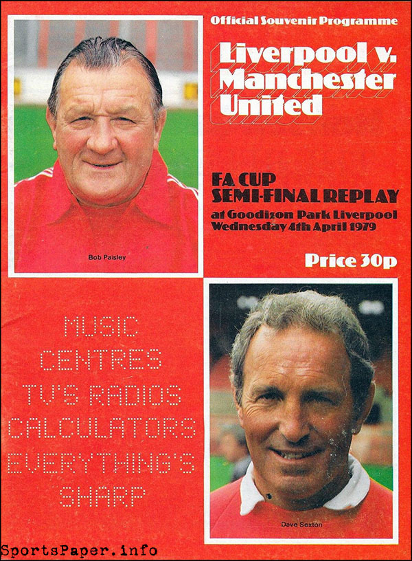 English Football Program: Liverpool vs. Manchester United (April 4, 1979)