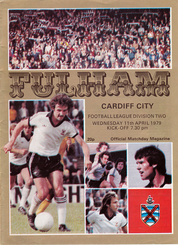 English Football Program: Fulham vs. Cardiff City (April 11, 1979)