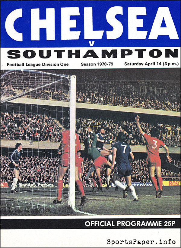 English Football Program: Chelsea vs. Southampton (April 14, 1979)