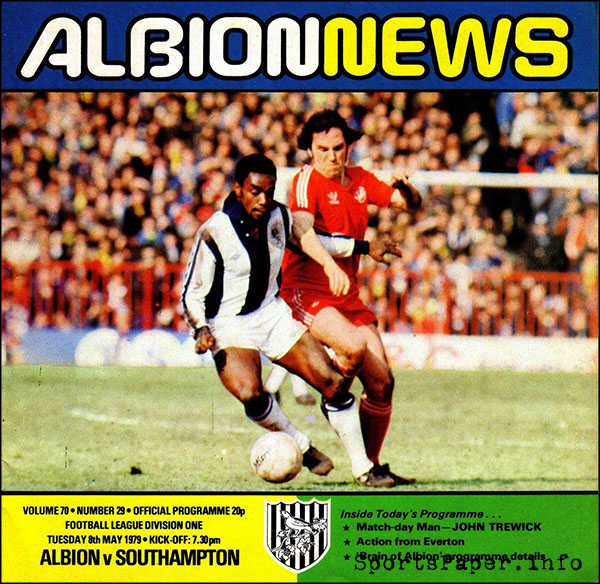 English Football Program: West Bromwich Albion vs. Southampton (May 8, 1979)