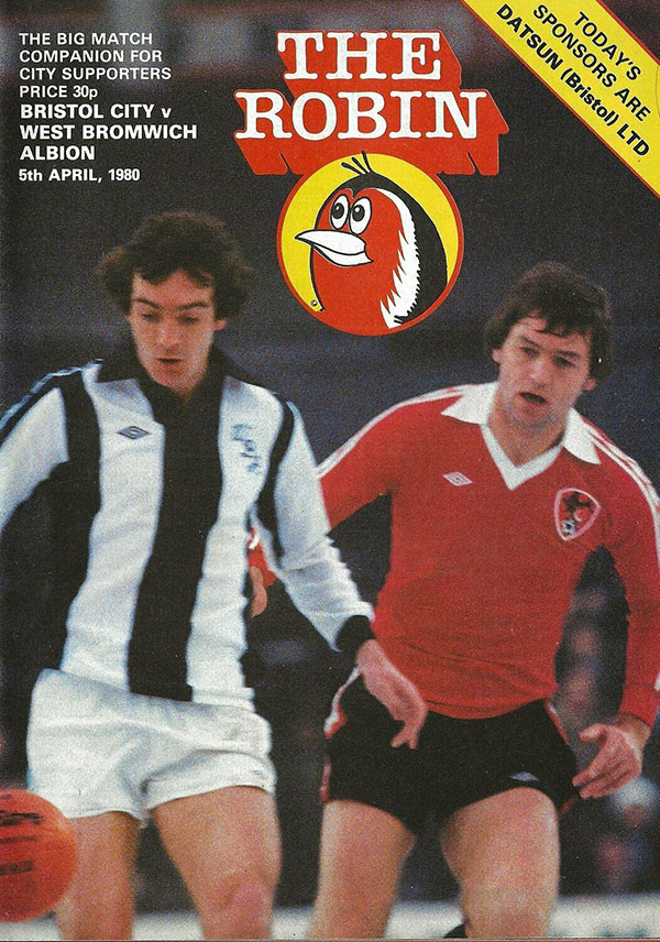 English Football Program: Bristol City vs. West Bromwich Albion (April 5, 1980)