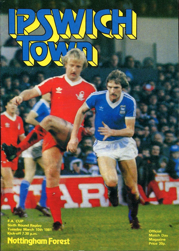 English Football Program: Ipswich Town vs. Nottingham Forest (March 10, 1981)