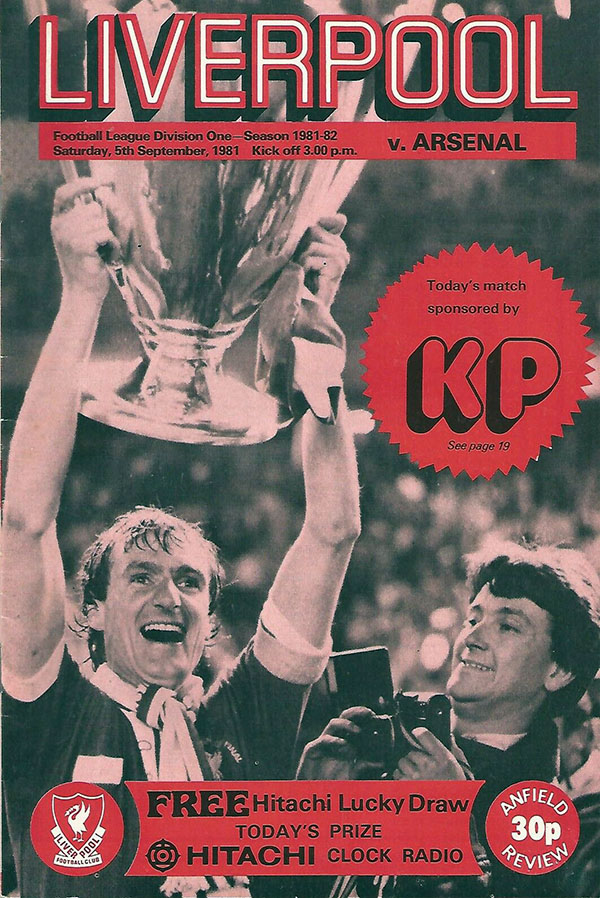 English Football Program: Liverpool vs. Arsenal (September 5, 1981)