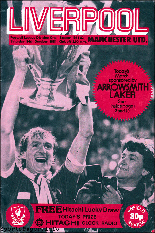 English Football Program: Liverpool vs. Manchester United (October 24, 1981)