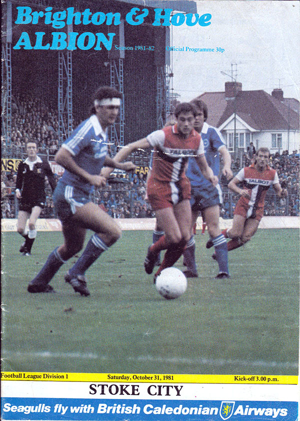 English Football Program: Brighton & Hove Albion vs. Stoke City (October 31, 1981)