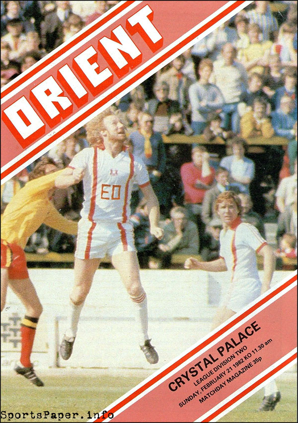 English Football Program: Leyton Orient vs. Crystal Palace (February 21, 1982)