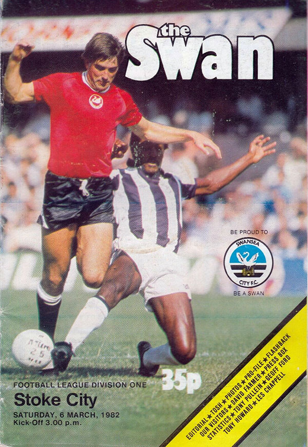 English Football Program: Swansea City vs. Stoke City (March 6, 1982)