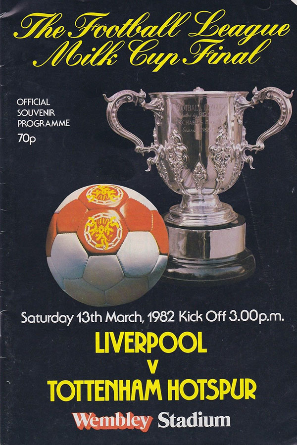 English Football Program: Liverpool vs. Tottenham Hotspur (March 13, 1982)