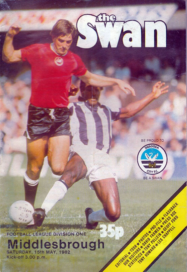 English Football Program: Swansea City vs. Middlesbrough (May 15, 1982)