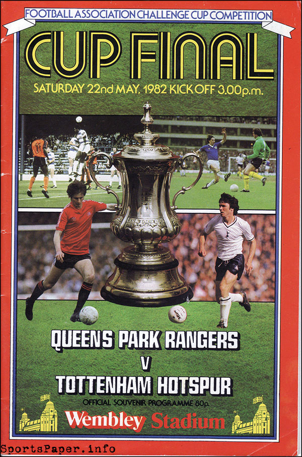 English Football Program: Queens Park Rangers vs. Tottenham Hotspur (May 22, 1982)