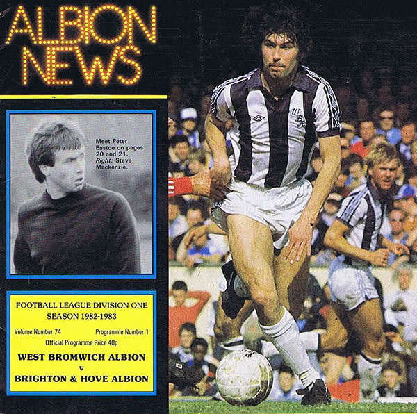 English Football Program: West Bromwich Albion vs. Brighton & Hove Albion (September 1, 1982)