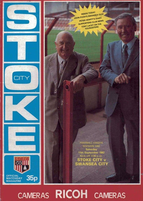 English Football Program: Stoke City vs. Swansea City (September 11, 1982)