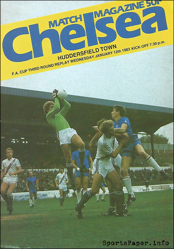 English Football Program: Chelsea vs. Huddersfield Town (January 12, 1983)