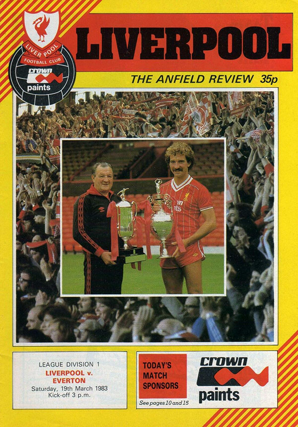 English Football Program: Liverpool vs. Everton (March 19, 1983)