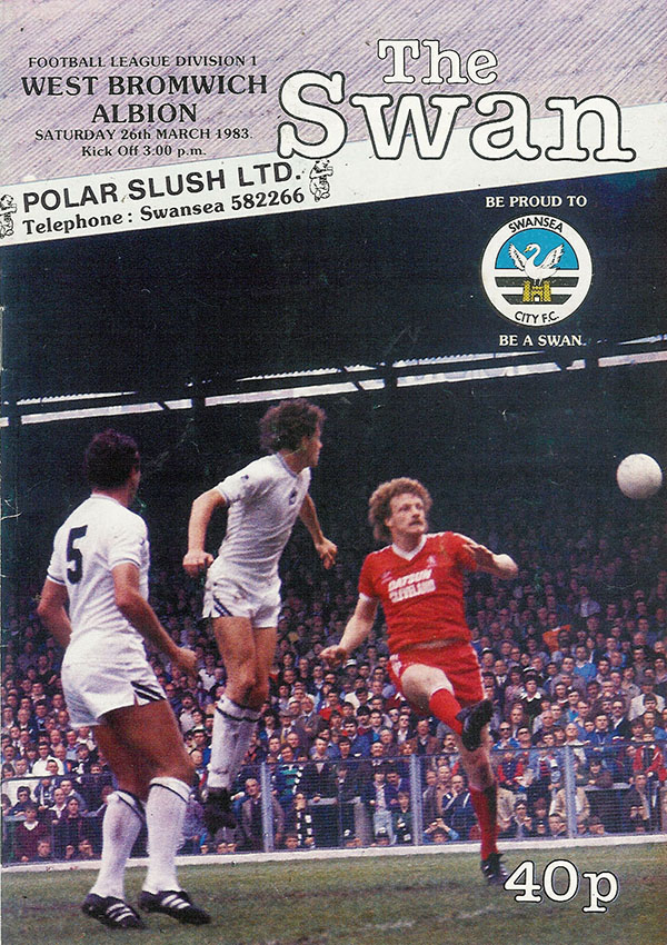 English Football Program: Swansea City vs. West Bromwich Albion (March 26, 1983)