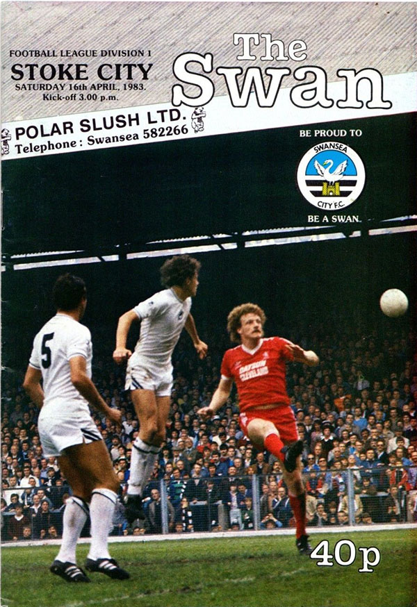 English Football Program: Swansea City vs. Stoke City (April 16, 1983)