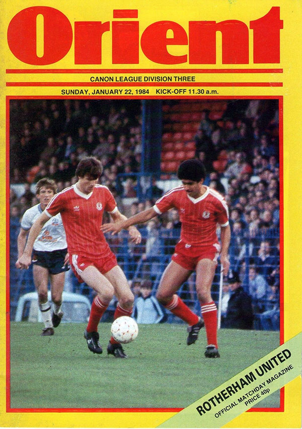 English Football Program: Leyton Orient vs. Rotherham United (January 22, 1984)