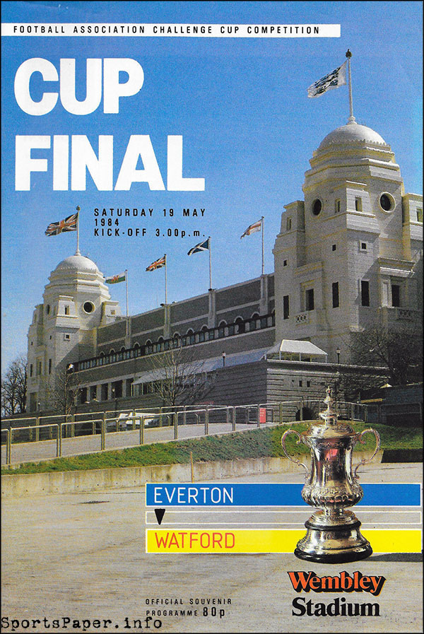English Football Program: Everton vs. Watford (May 19, 1984)