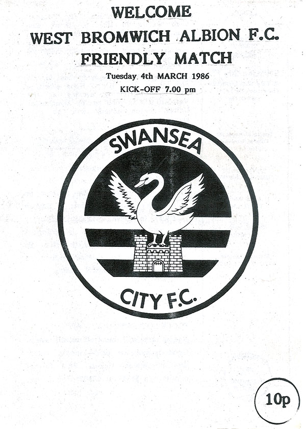 English Football Program: Swansea City vs. West Bromwich Albion (March 4, 1986)