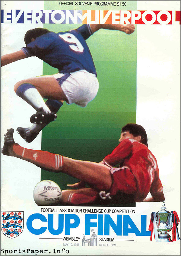 English Football Program: Everton vs. Liverpool (May 10, 1986)