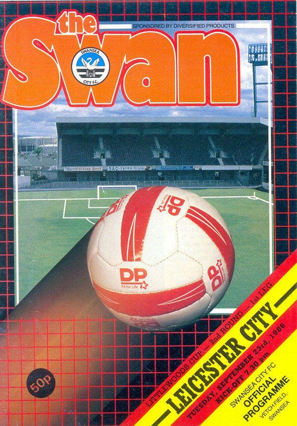 English Football Program: Swansea City vs. Leicester City (September 23, 1986)